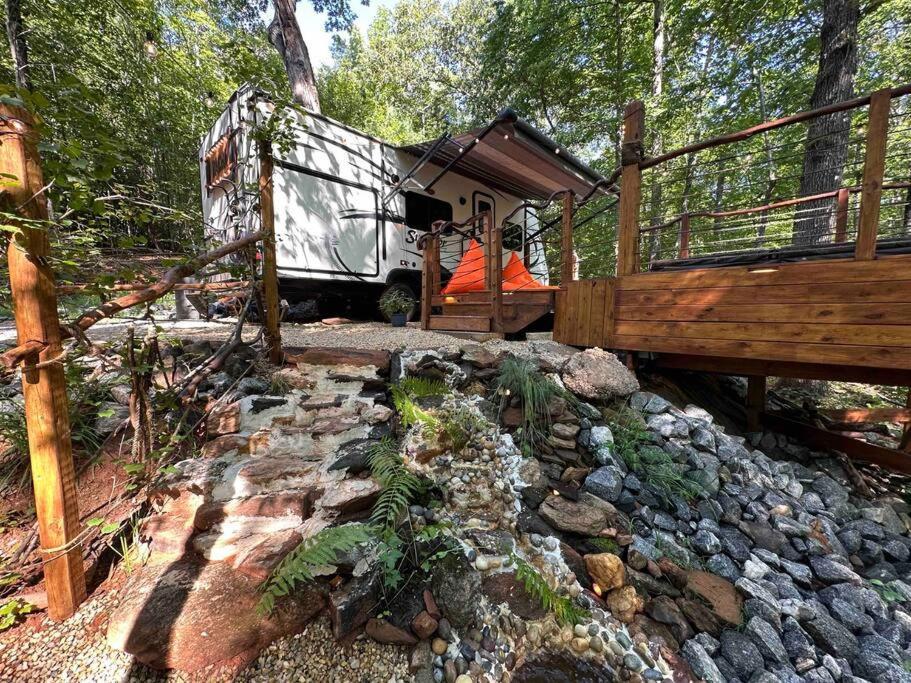 Apartamento Secluded Rv With Private Hot Tub Rutherfordton Exterior foto
